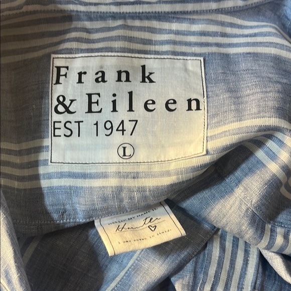 Frank & Eileen Light Blue Striped tunic - Picture 6 of 6